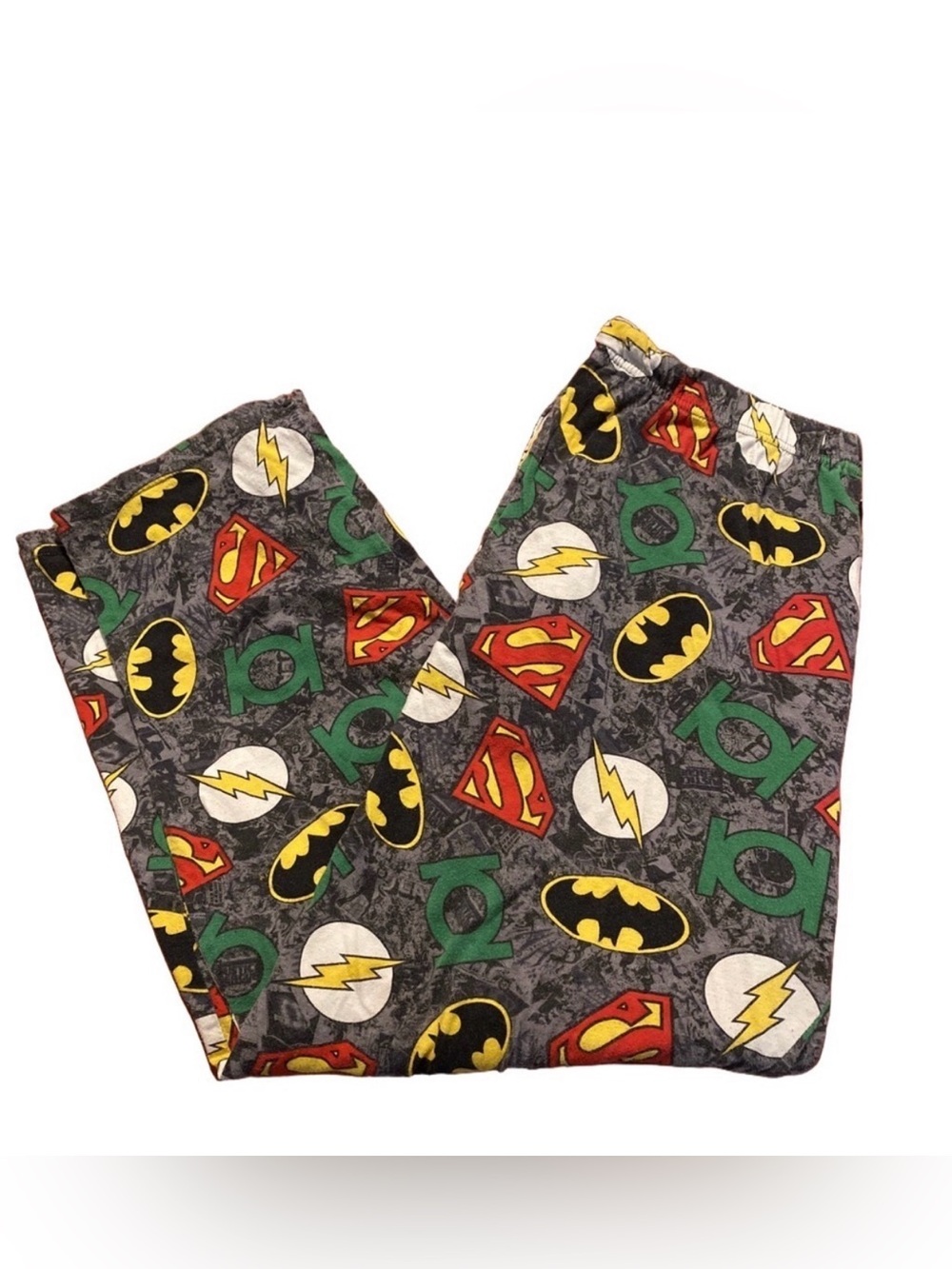 DC Comics Justice League Pajama Pants Medium M Gray Lounge Wear Batman
